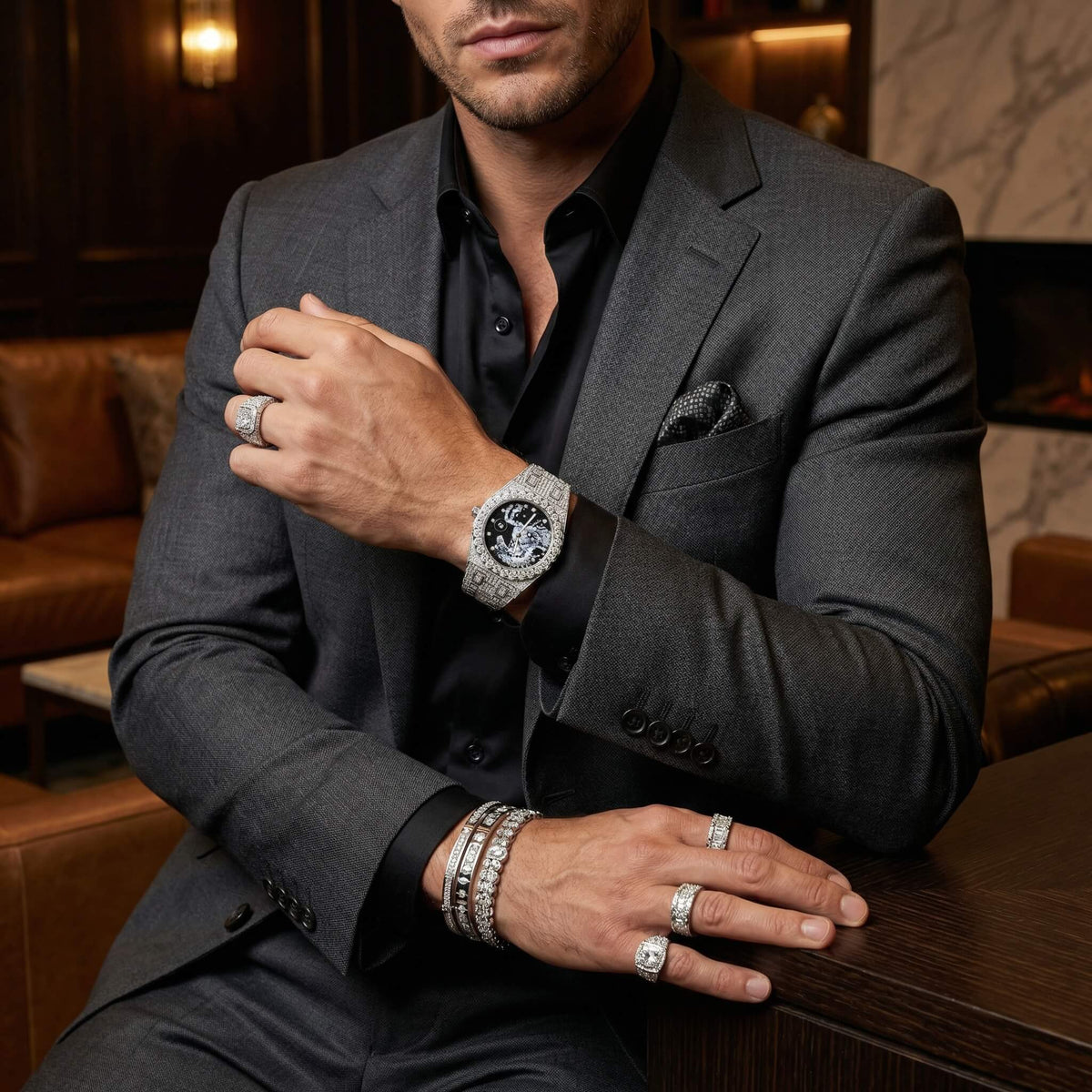 Year of the Horse Diamond Watch – Limited Edition Starry Sky Luxury Men’s Iced Out Watch (2026 Release) - Icegang.us