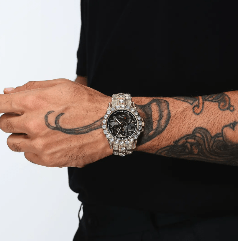 ICEGANG Skeleton Series Mechanical Full Diamond Watch - Icegang.us