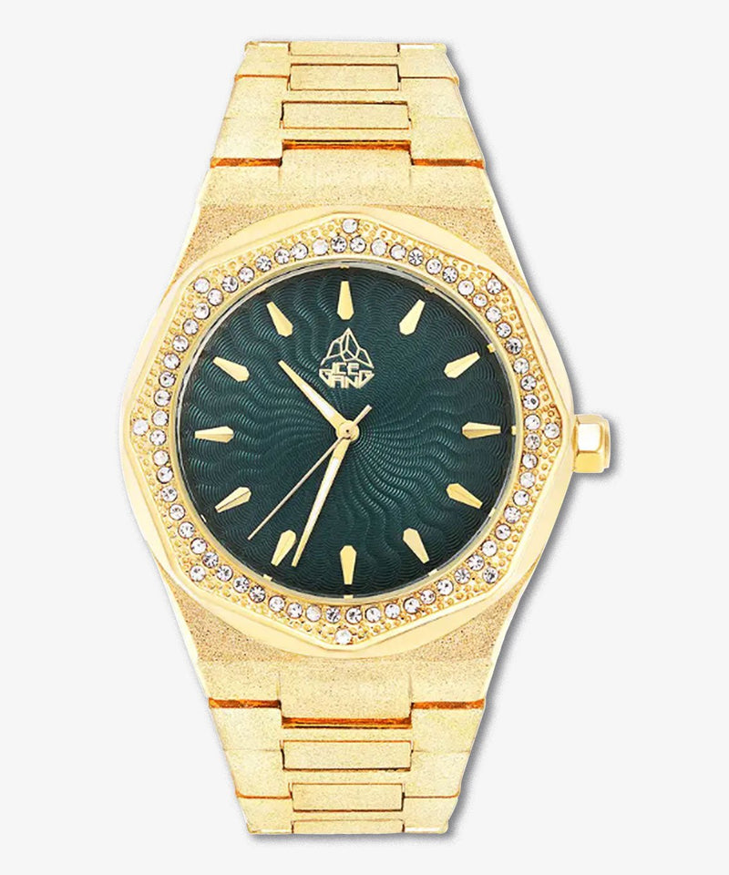 ICEGANG Sun God Series Frosted Gold Full Diamond Watch - icegang.us