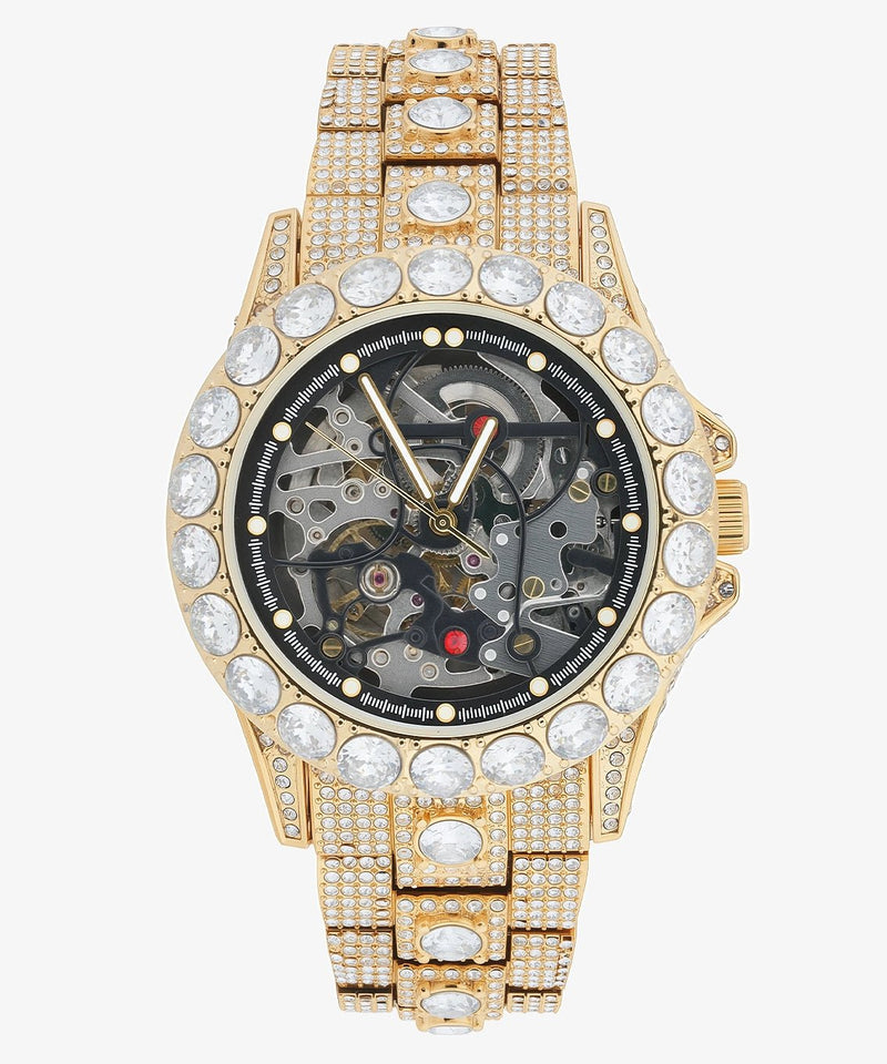 ICEGANG Skeleton Series Mechanical Full Diamond Watch - Icegang.us