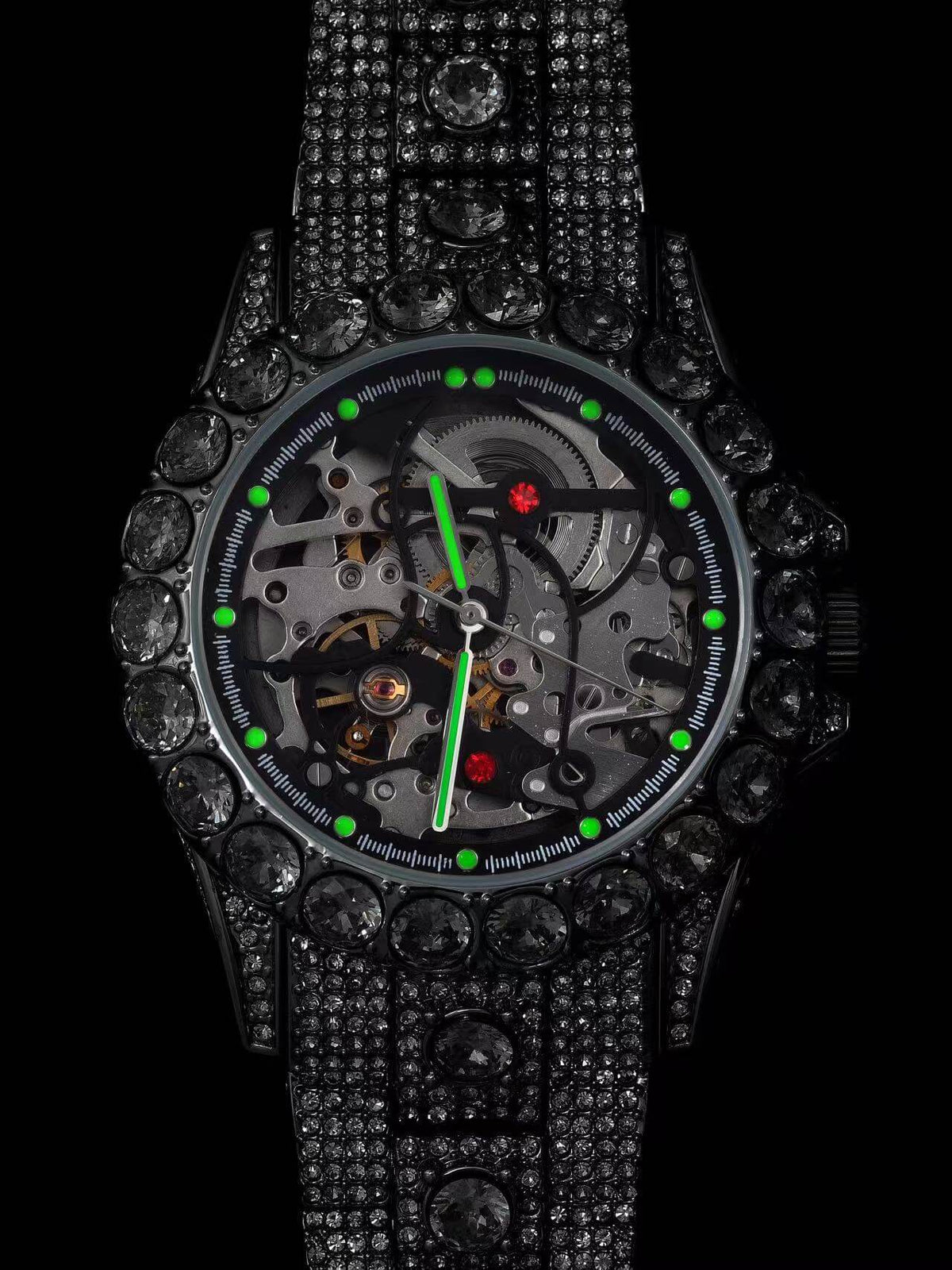 ICEGANG Skeleton Series Mechanical Full Diamond Watch - Icegang.us