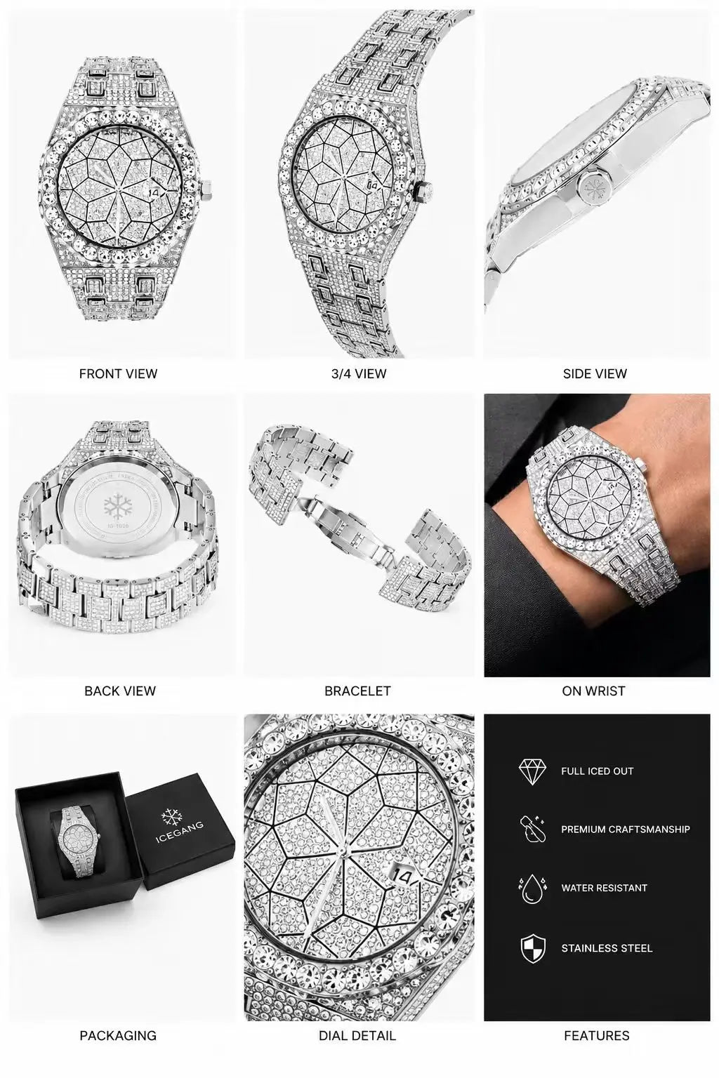 ICEGANG All-Diamond Soccer Watch (World Cup Commemorative Edition) - Icegang.us
