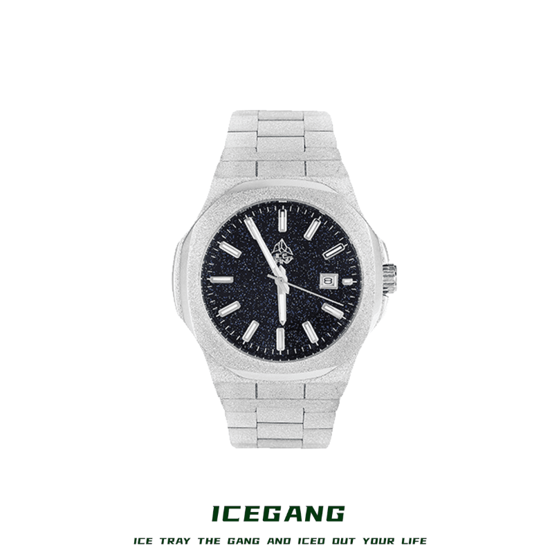 ICEGANG original stardust series Nautilus frosted gold starry sky watch - icegang.us