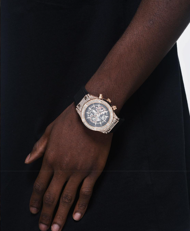 ICEGANG Star Series Mechanical Three-Eye Moissanite Couples Multi-Function Fashion Watch