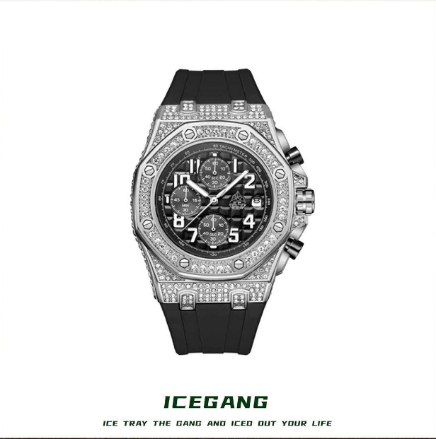 ICEGANG three-eye Fashionable diamond watches