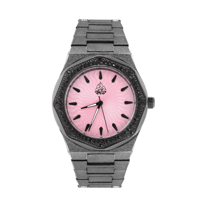 ICEGANG Sun God Series Frosted Gold Full Diamond Watch