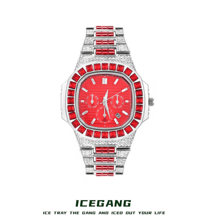 ICEGANG Nautilus Colored Gemstone and Full Diamond Watch Collection - icegang.us