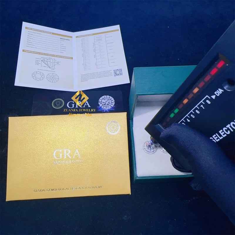 Men's Moissanite Brilliant Cut Earrings - icegang.us