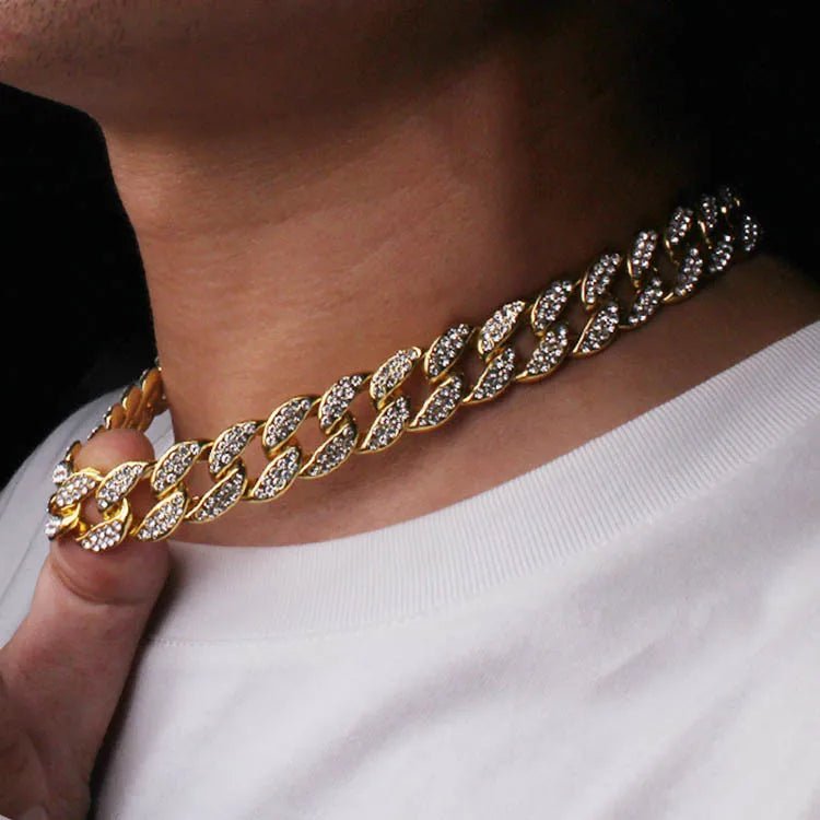 Men's Moissanite Zircon Miami Cuban Link Chain - icegang.us