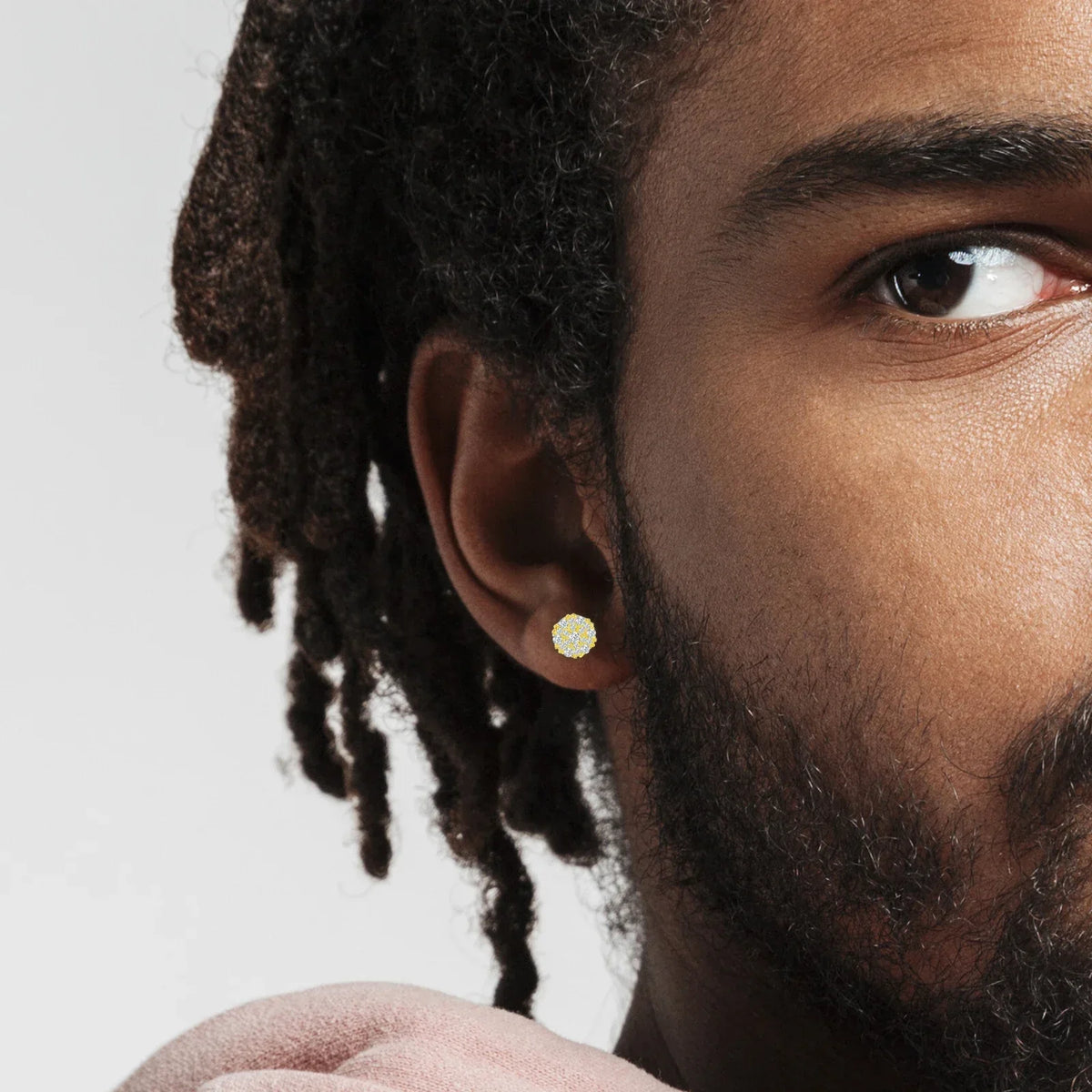 Men's Moissanite Halo Stud Earrings - icegang.us