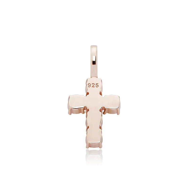 Men's Moissanite d Mini Cross Pendant Chain - icegang.us