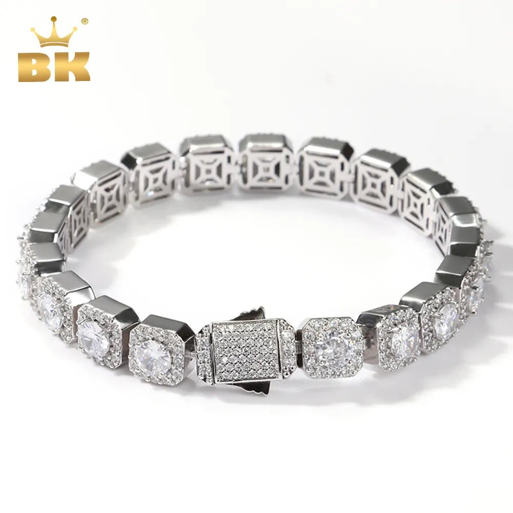 10mm Square Clustered Men's Bracelet - icegang.us