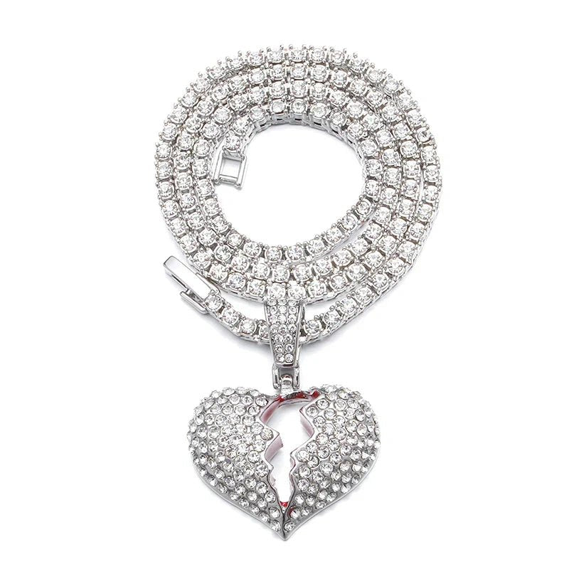 Men's Moissanite Heartbreak Pendant Chain - icegang.us