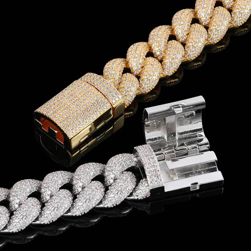 Thick Moissanite Paved Miami Cuban Link Bracelet - icegang.us