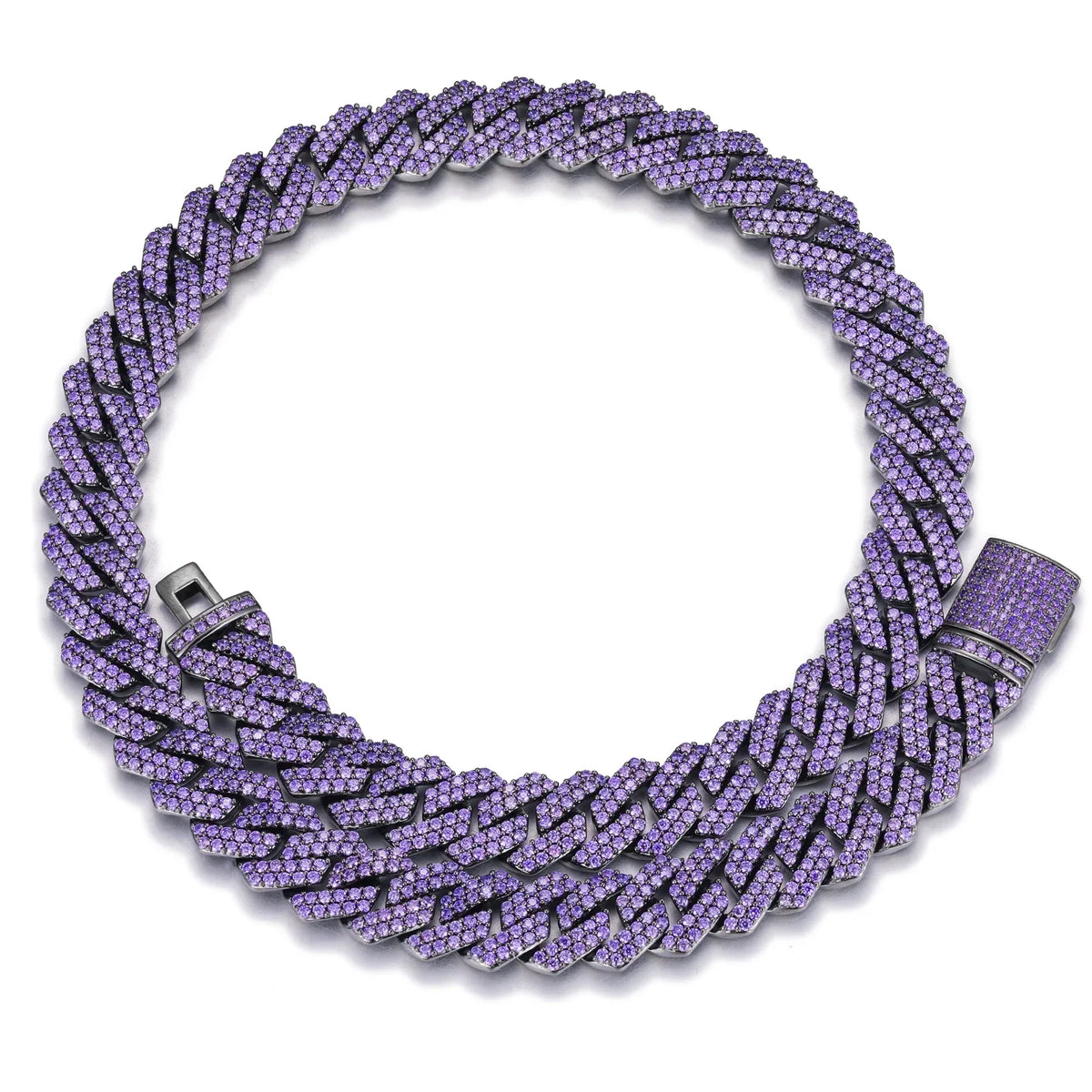 Men's Purple Moissanite Cuban Chain - icegang.us