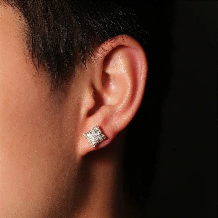 Square Stud Earrings - icegang.us