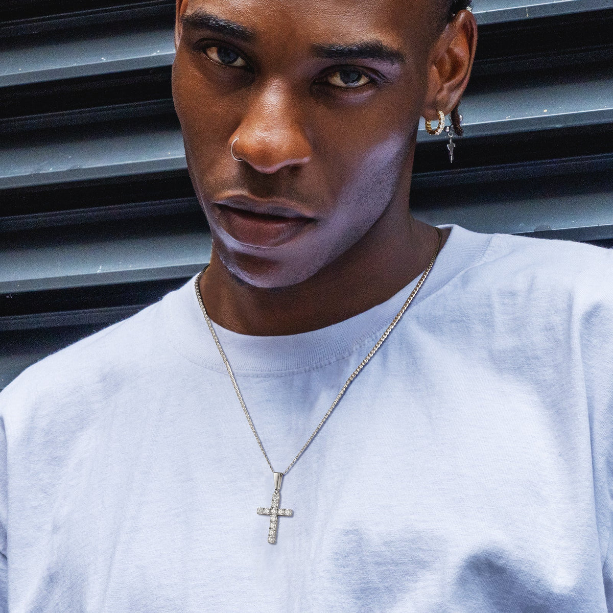 Men's White Gold Moissanite Jesus Piece Chain - icegang.us