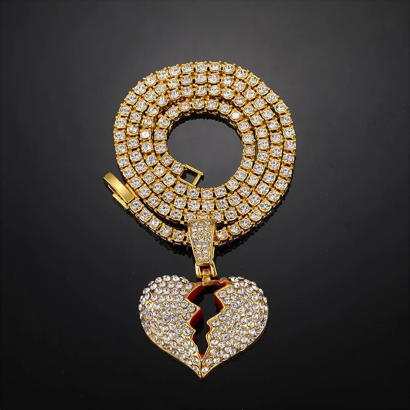 Men's Moissanite Heartbreak Pendant Chain - icegang.us