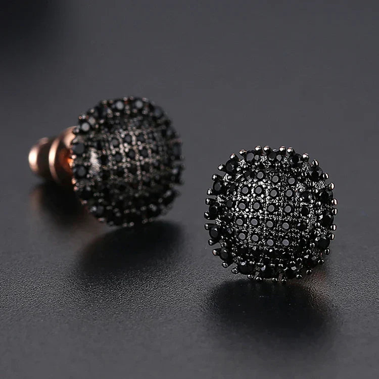 Men's Moissanite Round Stud Earrings - icegang.us