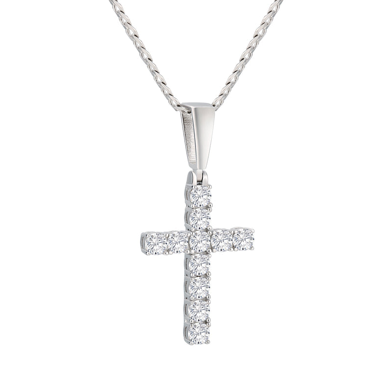 Men's White Gold Moissanite Jesus Piece Chain - icegang.us