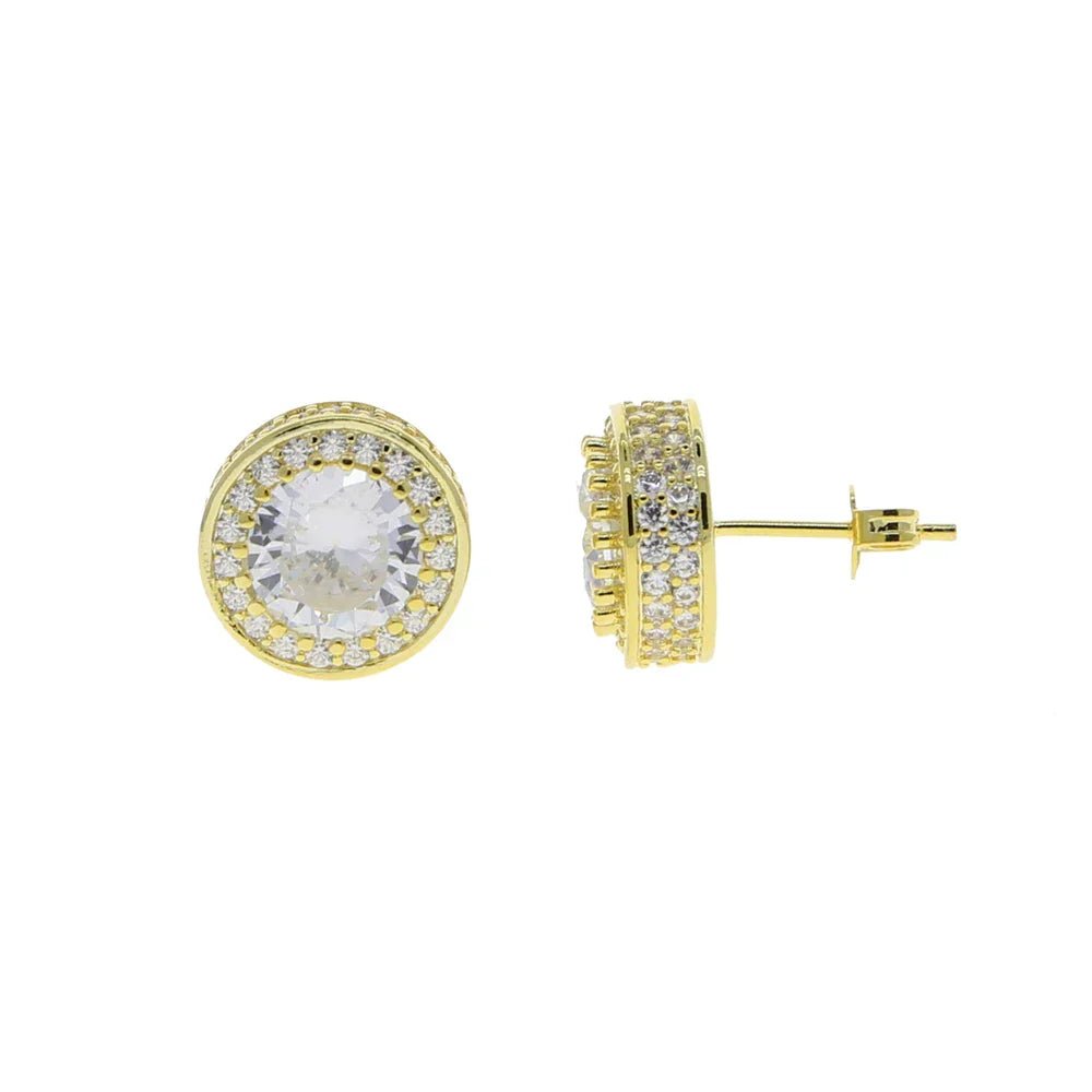 Men's Moissanite Halo Stud Earrings - icegang.us