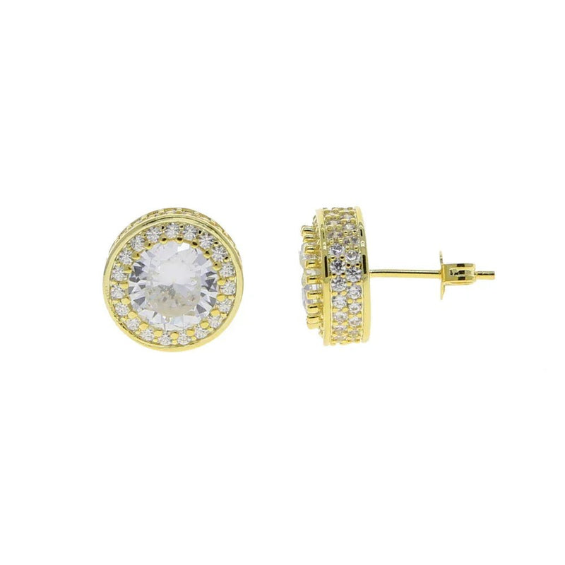 Men's Moissanite Halo Stud Earrings - icegang.us