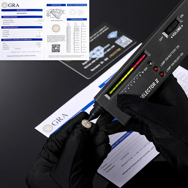 Silver Moissanite Circle Cut Micro Pave Stud Earrings - icegang.us