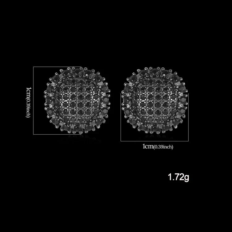 Men's Moissanite Round Stud Earrings - icegang.us