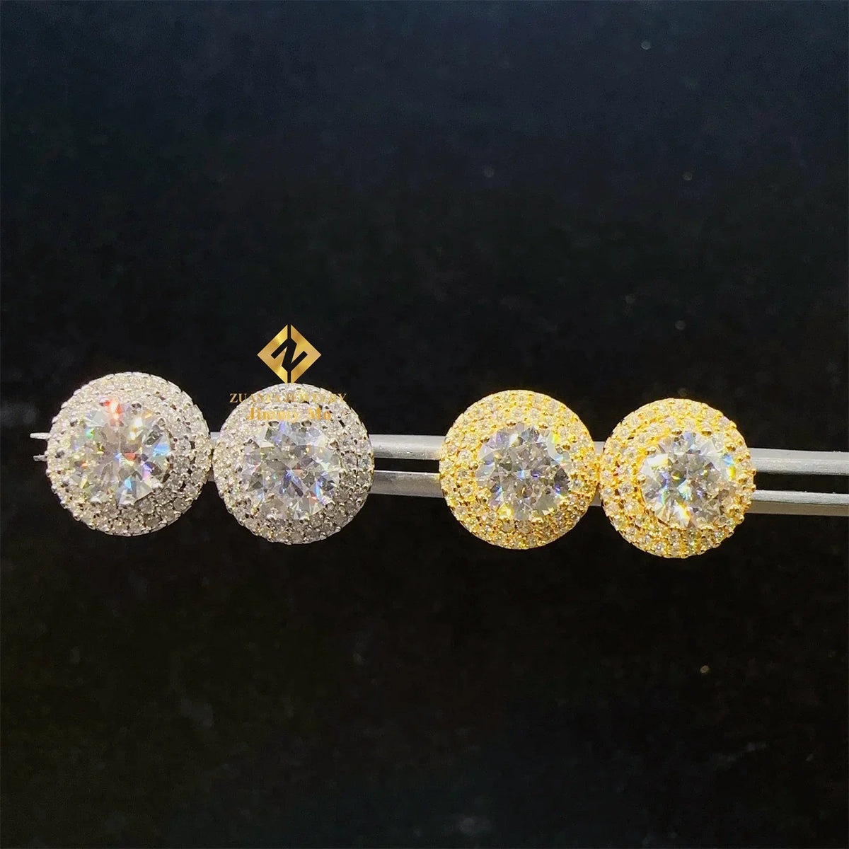 Men's Moissanite Brilliant Cut Earrings - icegang.us