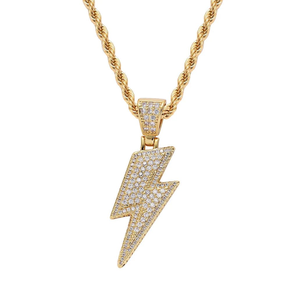 Men's Moissanite Lightning Bold Pendant Chain - icegang.us