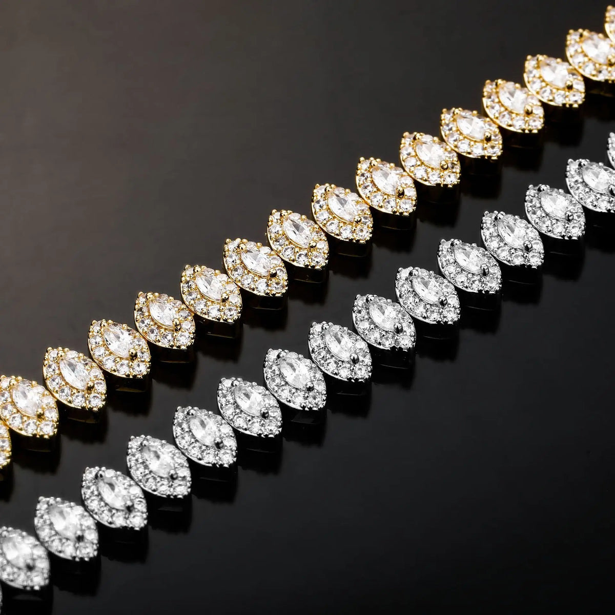 Men's Gold Moissanite Eye Of God Bracelet - icegang.us