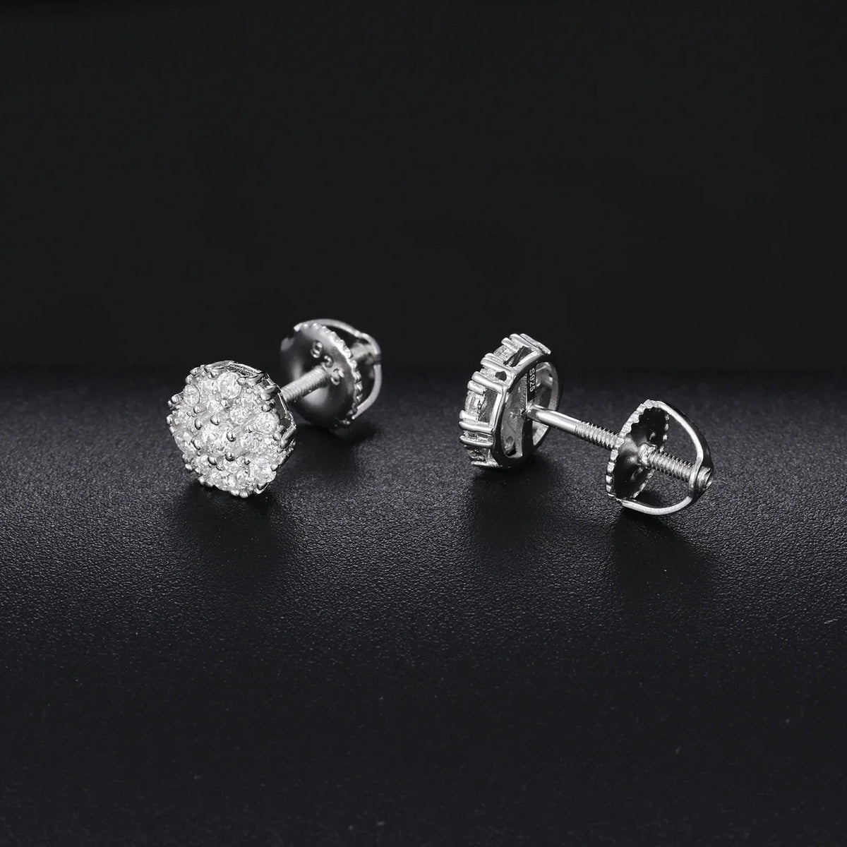 Men's Moissanite Halo Stud Earrings - icegang.us