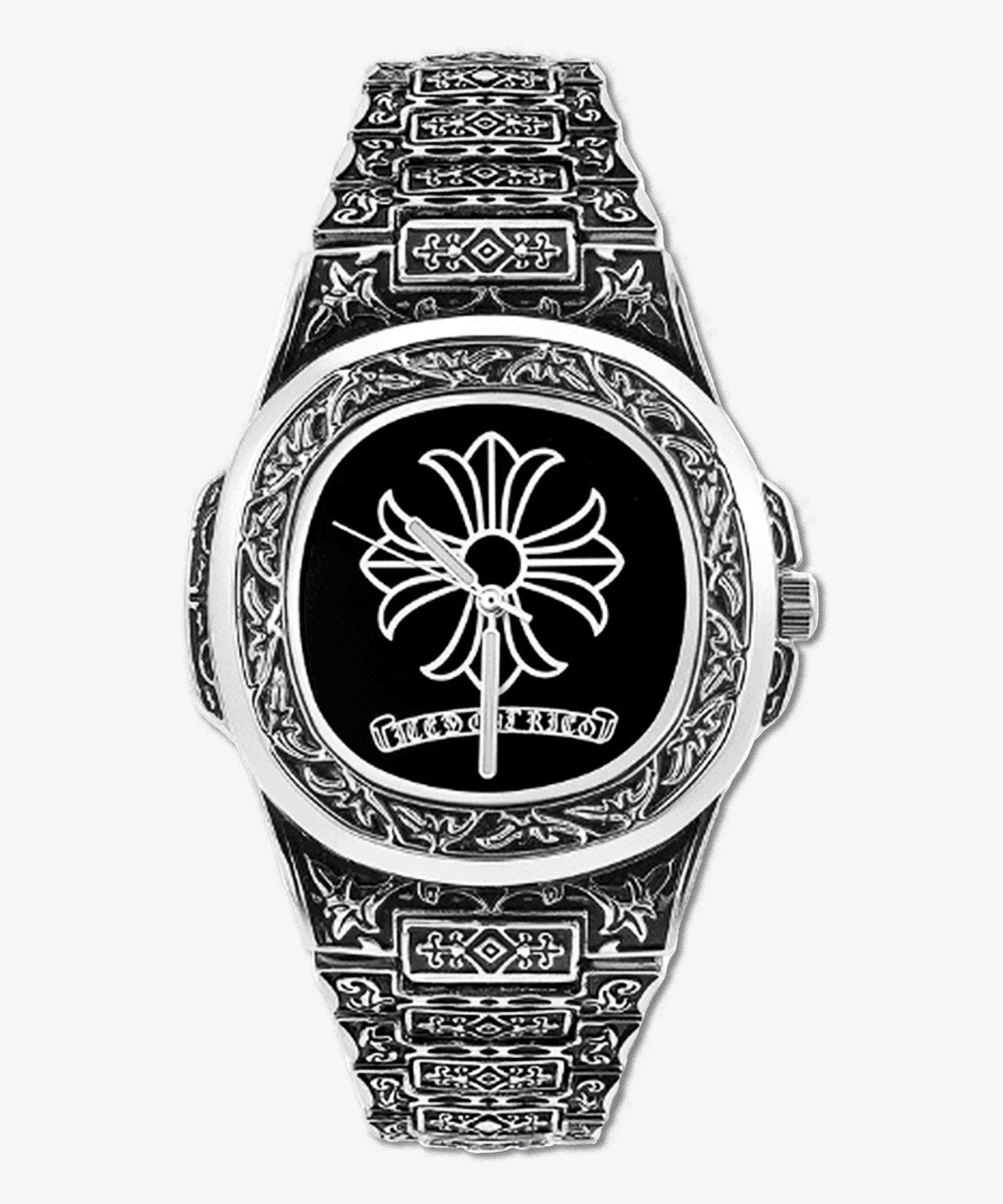 ICEGANG Baroque Style Chrome Hearts Nautilus Watch – Luxury Iced Out Timepiece - Icegang.us