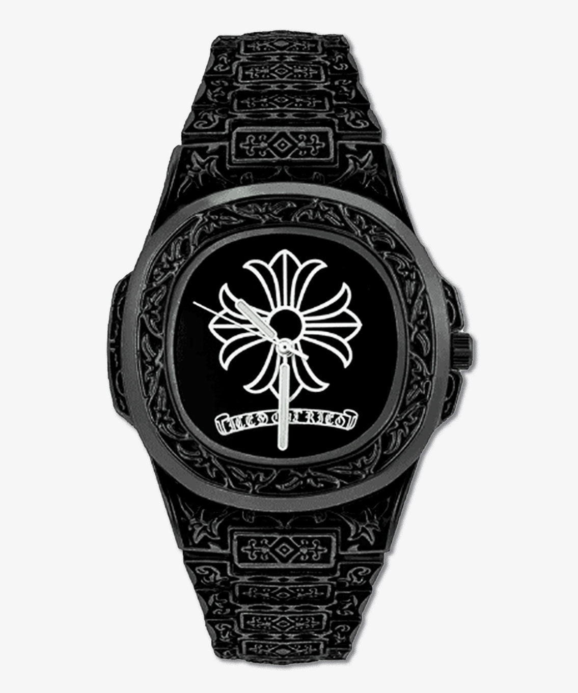 ICEGANG Baroque Style Chrome Hearts Nautilus Watch – Luxury Iced Out Timepiece - Icegang.us