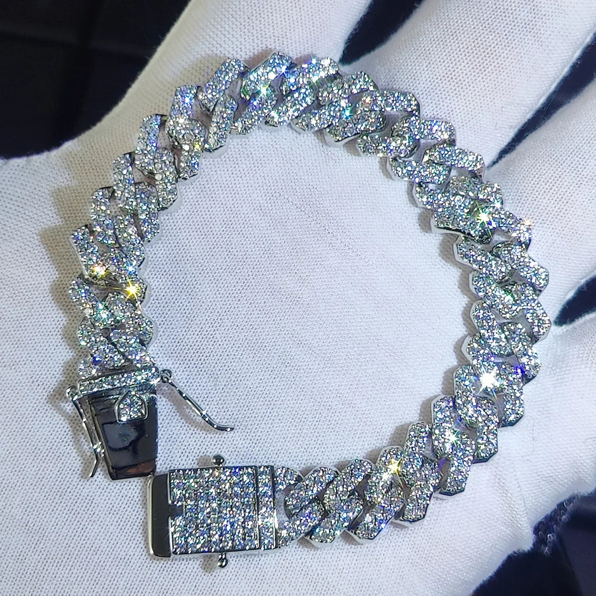 Men's Moissanite Cuban Link Bracelet - icegang.us