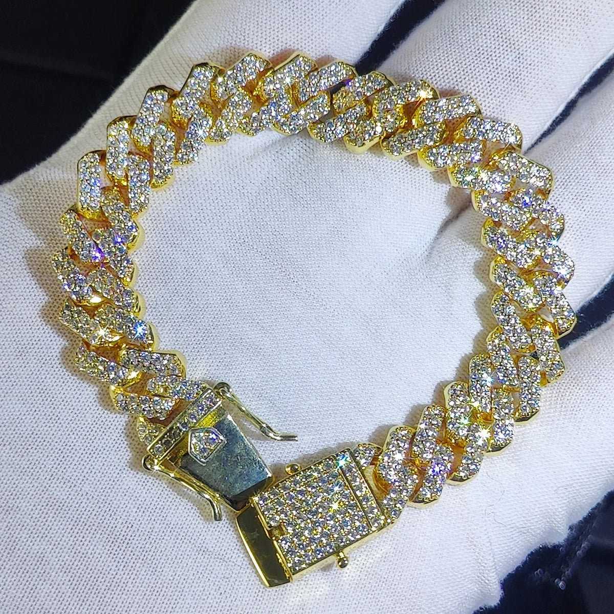 Men's Moissanite Cuban Link Bracelet - icegang.us