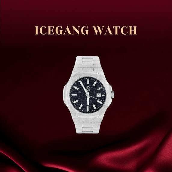 ICEGANG original stardust series Nautilus frosted gold starry sky watch